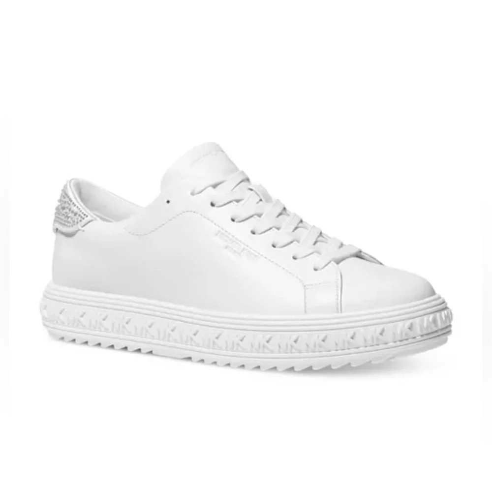 Michael Kors Sneakers Leather EUC Sz 6 White - Picture 3 of 12
